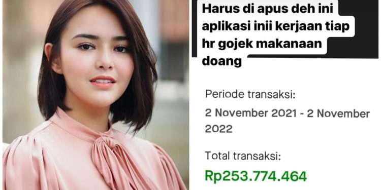 Amanda Manopo unggah total pengeluaran di aplikasi ojol, hampir sentuh Rp260 Juta