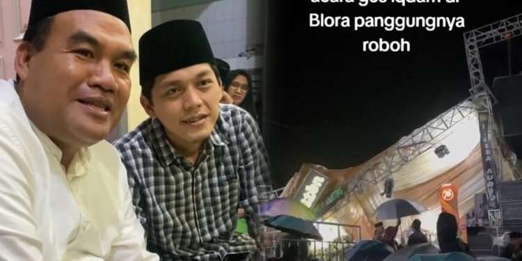 Viral! Panggung acara pengajian Gus Iqdam di Blora roboh, ini kronologinya