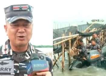 600 personel TNI AL bongkar paksa pagar laut di Tangerang