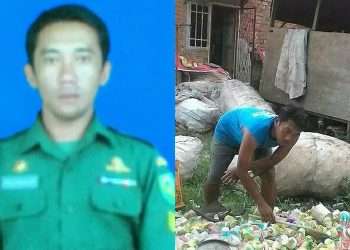Takut makan uang haram, anggota TNI Palembang ini rela jadi pemulung untuk nafkahi keluarga