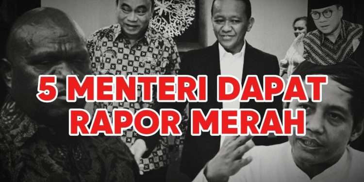 Daftar 5 menteri Prabowo Subianto dengan kinerja terburuk