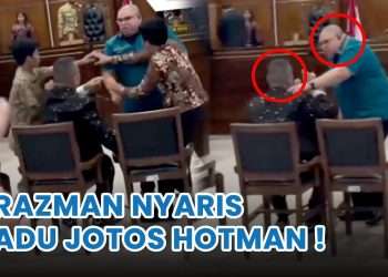Viral! Pengacara kondang Hotman Paris dan Razman Arief nyaris adu jotos di persidangan