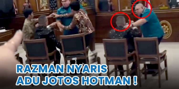 Viral! Pengacara kondang Hotman Paris dan Razman Arief nyaris adu jotos di persidangan