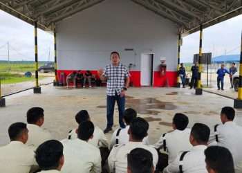 Dir Ops PT Macan Sejahtera Cahaya pimpin apel gabungan satpam PT Gandaerah Hendana, tekankan disiplin dan profesionalisme