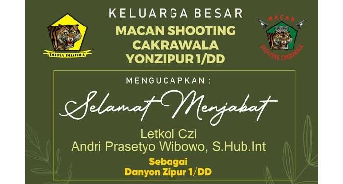 Letkol Czi Andri Prasetyo Wibowo Resmi Jabat Danyon Zipur 1/DD, MSC Beri Ucapan Selamat