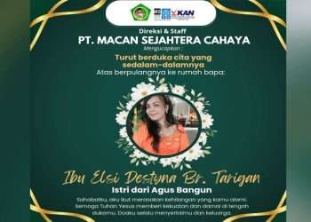 PT Macan Sejahtera Cahaya berduka atas wafatnya Elsi Destyna Tarigan, Dir Ops: Kami turut kehilangan