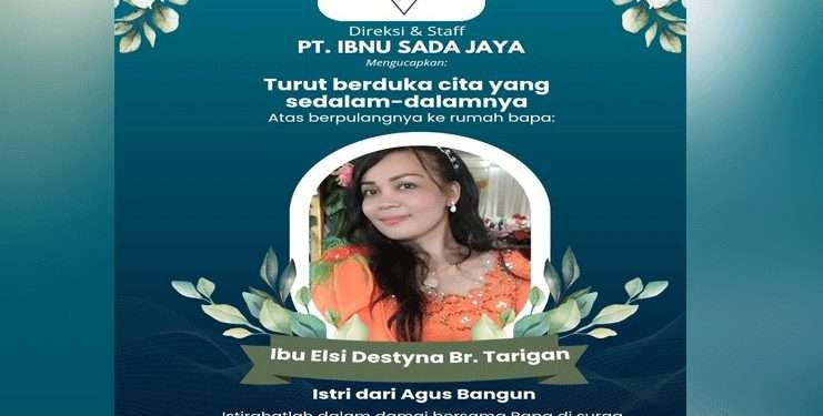 PT Ibnu Sada Jaya sampaikan duka cita atas wafatnya istri Marketing & Service Manager PT MSC