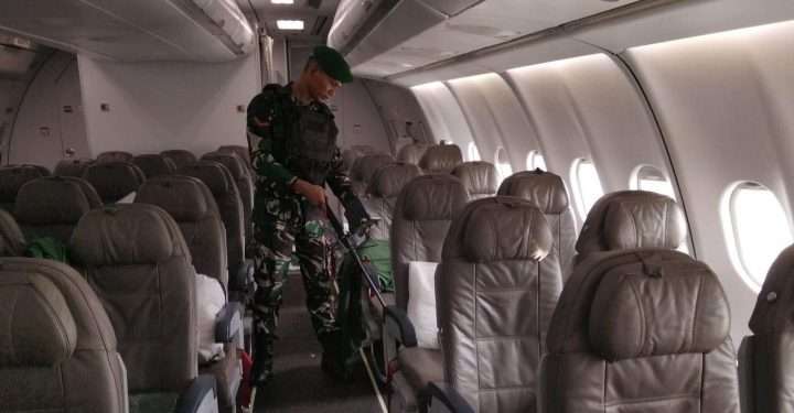 Yonzipur 1/DD Sterilkan Pesawat Saudia Airlines SV5688 Usai Ancaman Bom di Kualanamu