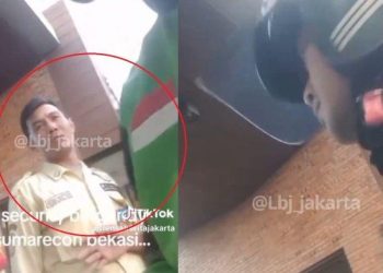 Viral! Satpam Kompleks Pukuli Driver Ojol karena Menolak Serahkan KTP, Helm Korban Rusak