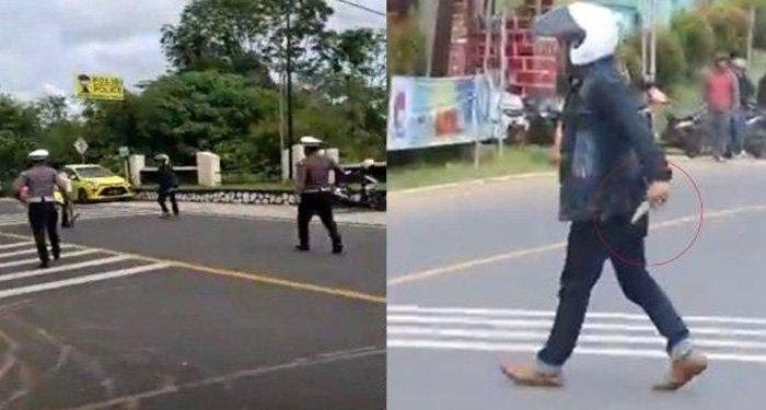 Pengendara Motor Serang Polisi dengan Belati Saat Razia Operasi Patuh Nala 2025, Begini Kronologinya