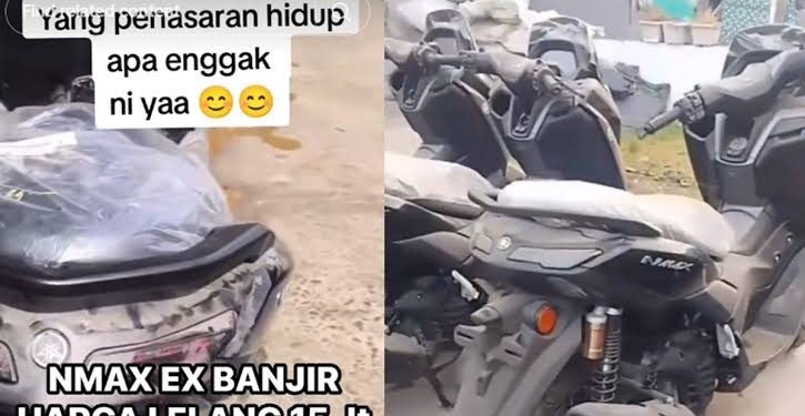 Heboh! Yamaha NMAX Bekas Banjir Dilelang Rp 15 Juta di Medan
