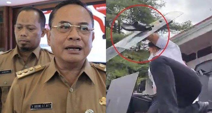 Bupati Pati Sudewo Dilempari Sandal Saat Temui Massa Demo Tuntut Pengunduran Diri