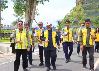 Senator M Nuh Tinjau Progres Bendungan Lau Simeme, dan Berdialog dengan Masyarakat Sekitar Bendungan
