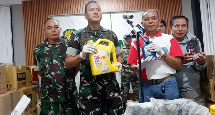 TNI AD Amankan Ribuan Oli Palsu di Cianjur, Diduga Sudah Beredar di Bengkel-Bengkel