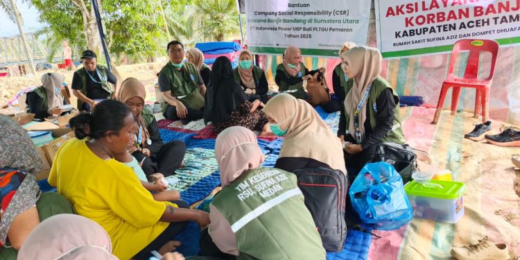 RSU Sufina Aziz Medan dan Dompet Dhuafa Waspada Gelar Pengobatan Gratis untuk Korban Banjir Bandang di Aceh Tamiang