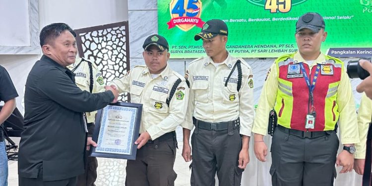 Satpam PT Macan Sejahtera Cahaya Raih Juara 3 Lomba HUT Satpam ke-45 di Pelalawan