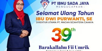 PT Ibnu Sada Jaya Sampaikan Ucapan Ulang Tahun ke-39 untuk Dirut PT Macan Sejahtera Cahaya Dwi Purwanti