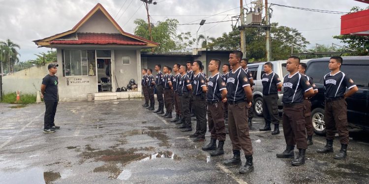 PT Macan Sejahtera Cahaya Gelar Refreshing Training Satpam di Objek Alfa Scorpii Pekanbaru