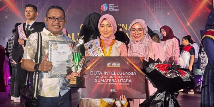 Nurul Safa Azzahra Raih Gelar Duta Intelegensia Pelajar Anti Narkoba Sumut 2026