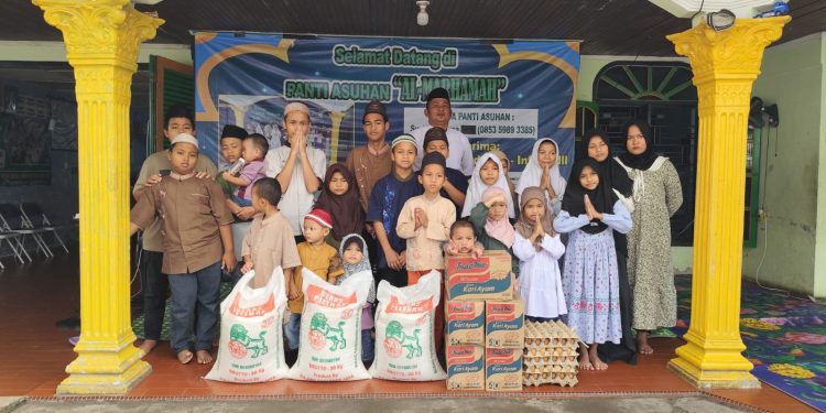 Jumat Berkah Ramadhan, PT Macan Sejahtera Cahaya Berbagi Sembako di Tiga Panti Asuhan di Medan