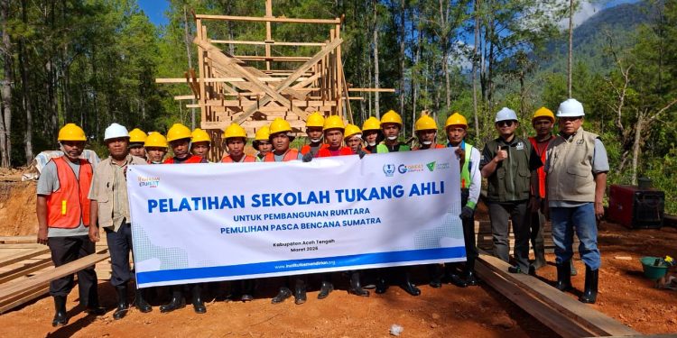 Dompet Dhuafa Gelar Pelatihan Sekolah Tukang Ahli bagi Penyintas Bencana di Aceh Tengah