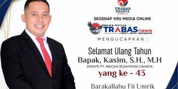 Trabasnews.com Ucapkan Selamat Ulang Tahun Direktur Operasional PT Macan Sejahtera Cahaya Kasim SH MH