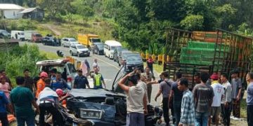 Tiga Sekeluarga Asal Riau Tewas Dihantam Truk Mundur Saat Menuju Danau Toba