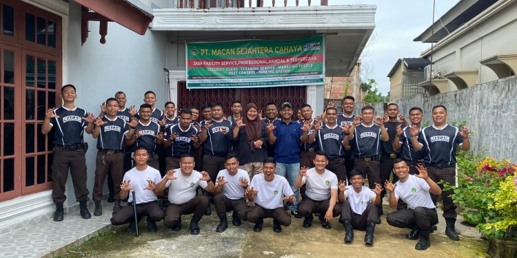Tingkatkan Profesionalisme, Satpam PT Macan Sejahtera Cahaya Jalani Refresh Training Gabungan di Pekanbaru
