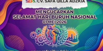 CV Safa Qilla Adzkia Ucapkan Terima Kasih kepada Pekerja di Hari Buruh Nasional 2026