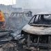 Kebakaran di Gudang Penitipan Kendaraan di Kisaran, 19 Mobil Hangus Terbakar