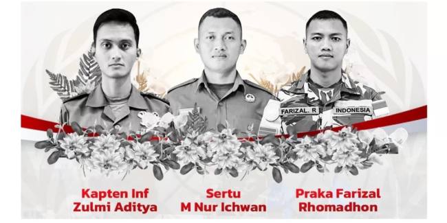 3 Prajurit TNI Gugur di Lebanon, Pangkat Dinaikkan dan Keluarga Terima Santunan Hingga Rp1,8 Miliar