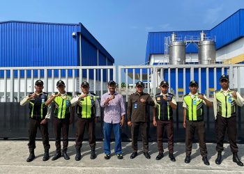 Satpam PT Macan Sejahtera Cahaya Perketat Pengamanan Hari Buruh Nasional 2026 di Pabrik Sari Roti Pekanbaru