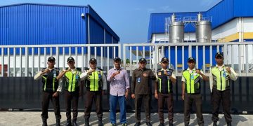 Satpam PT Macan Sejahtera Cahaya Perketat Pengamanan Hari Buruh Nasional 2026 di Pabrik Sari Roti Pekanbaru