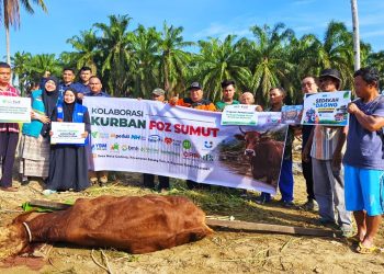 Hari Tasyrik Ketiga, Penyintas Banjir Tapanuli Selatan Akhirnya Terima Kurban dari FOZ Sumut