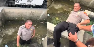 Viral Polisi Didorong ke Parit di Area Polda Sumut, Kabid Humas Sebut Dipicu Persoalan Rumah Tangga