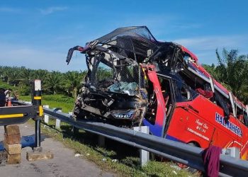Empat Penumpang Tewas dalam Kecelakaan Bus Halmahera di Tol Sergai