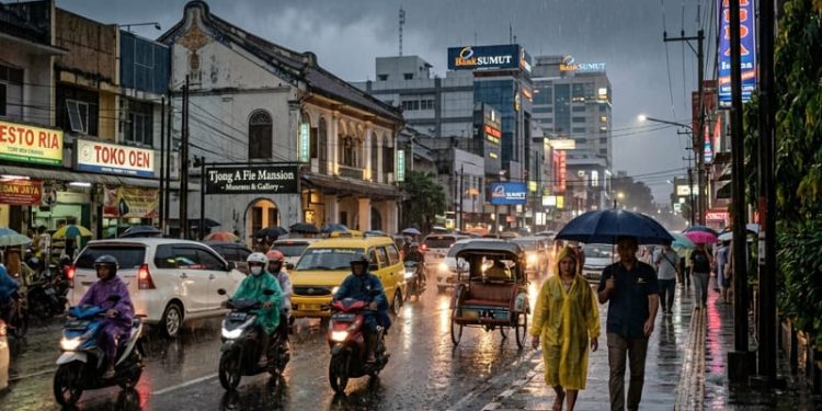 Cuaca Medan Hari Ini, BMKG Prediksi Hujan Turun pada Siang hingga Malam Hari
