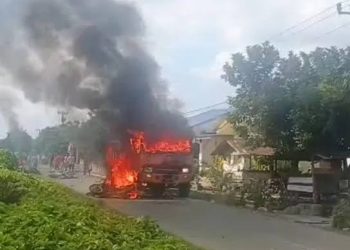 Diduga Dipicu Konflik Lahan, 27 Sepeda Motor dan 1 Truk Fuso Milik PT Bridgestone Dibakar di Sergai