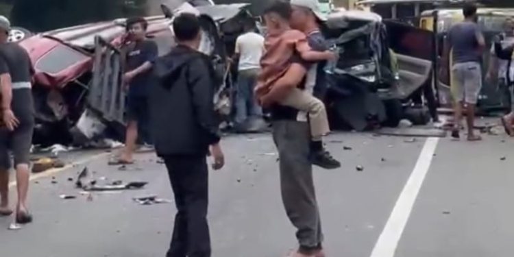 Breaking News! Tabrakan Beruntun di Sibolangit Libatkan 7 Kendaraan, 1 Orang Tewas