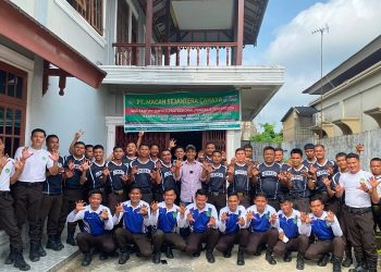 Apel Gabungan Satpam Tiga Perusahaan, PT Macan Sejahtera Cahaya Perkuat Disiplin dan Profesionalisme Personel di Pekanbaru