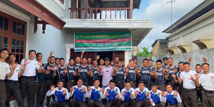 Apel Gabungan Satpam Tiga Perusahaan, PT Macan Sejahtera Cahaya Perkuat Disiplin dan Profesionalisme Personel di Pekanbaru