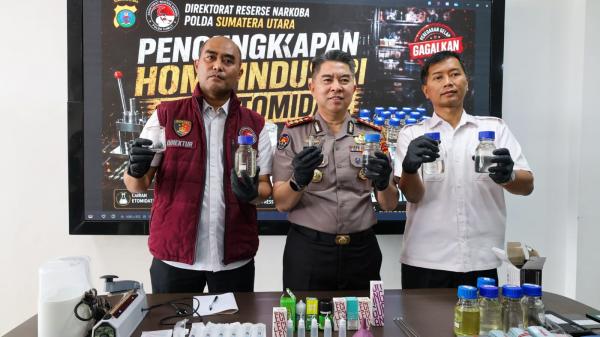Pabrik Liquid Vape Narkotika di Medan Dibongkar, Polisi Dalami Jaringan Pemasok dari Kamboja