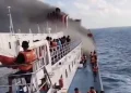 KMP Mutiara Sentosa 2 Terbakar di Perairan Sumenep, Penumpang Lompat ke Laut Saat Evakuasi