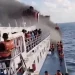 KMP Mutiara Sentosa 2 Terbakar di Perairan Sumenep, Penumpang Lompat ke Laut Saat Evakuasi