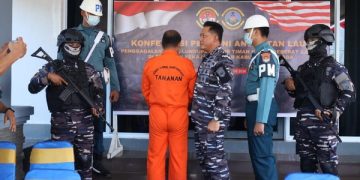 TNI AL Gagalkan Penyelundupan 1,6 Ton Pasir Timah Ilegal di Perairan Lingga, Nilai Barang Bukti Capai Rp1,3 Miliar