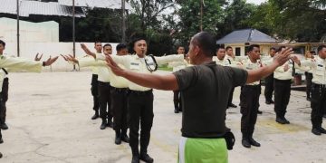 Asah Kemampuan Personel, Satpam PT Macan Sejahtera Cahaya Dibekali Pelatihan PBB dan 12 Gerakan Lalu Lintas
